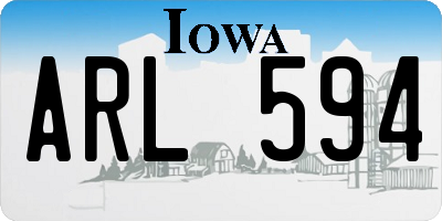 IA license plate ARL594