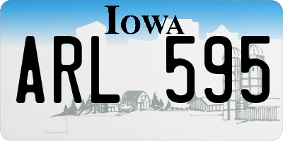 IA license plate ARL595