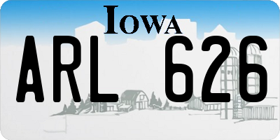 IA license plate ARL626