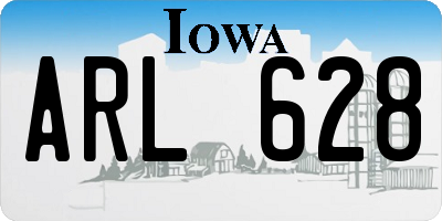 IA license plate ARL628