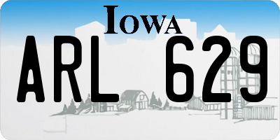 IA license plate ARL629