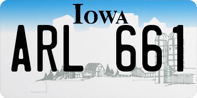 IA license plate ARL661