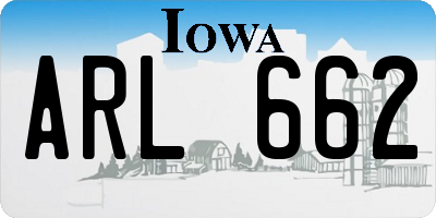 IA license plate ARL662