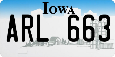 IA license plate ARL663