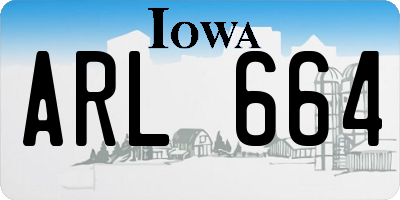 IA license plate ARL664