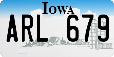 IA license plate ARL679