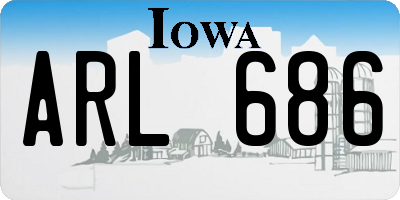 IA license plate ARL686