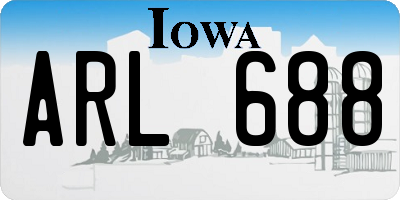 IA license plate ARL688