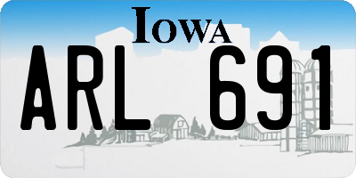 IA license plate ARL691