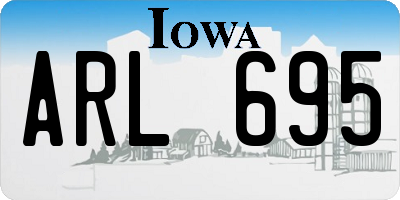 IA license plate ARL695