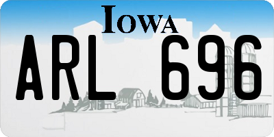IA license plate ARL696