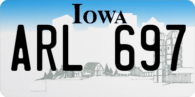 IA license plate ARL697