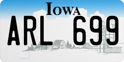 IA license plate ARL699