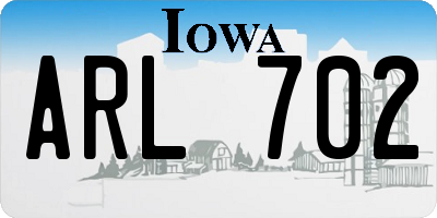 IA license plate ARL702