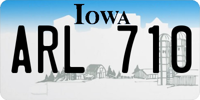 IA license plate ARL710