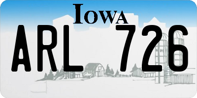 IA license plate ARL726