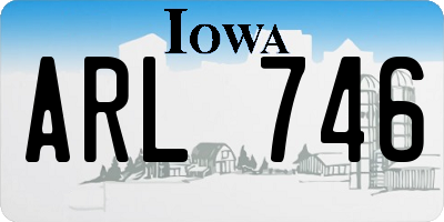 IA license plate ARL746