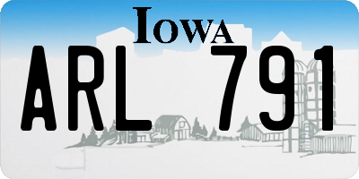 IA license plate ARL791