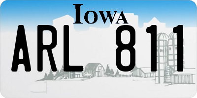 IA license plate ARL811