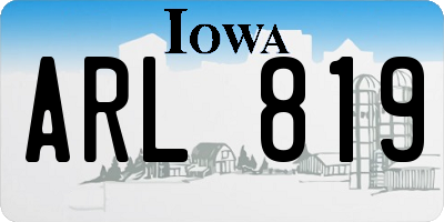 IA license plate ARL819
