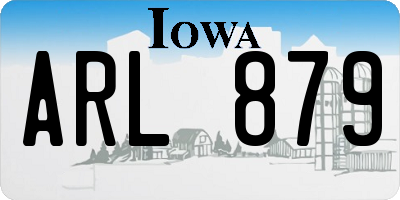 IA license plate ARL879