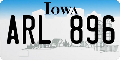 IA license plate ARL896