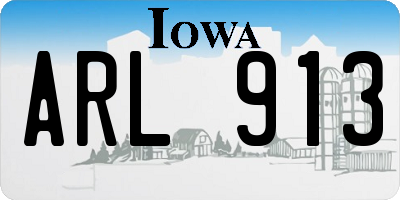 IA license plate ARL913
