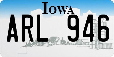 IA license plate ARL946