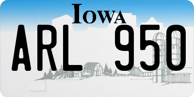 IA license plate ARL950