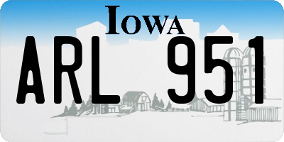 IA license plate ARL951