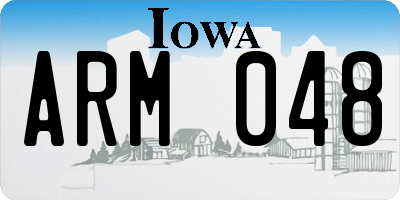 IA license plate ARM048