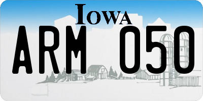 IA license plate ARM050