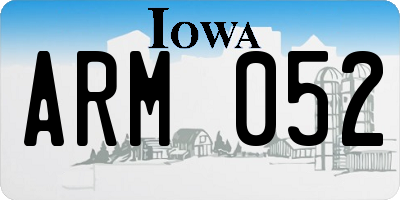 IA license plate ARM052
