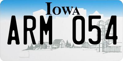 IA license plate ARM054