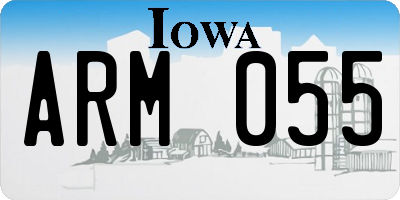 IA license plate ARM055