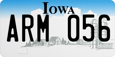 IA license plate ARM056