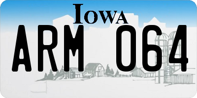 IA license plate ARM064