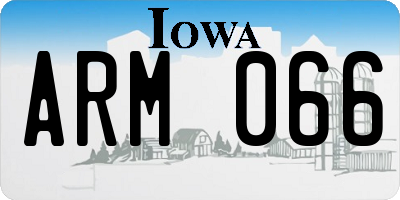 IA license plate ARM066
