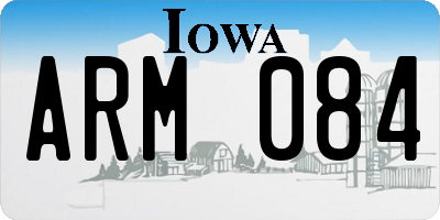 IA license plate ARM084