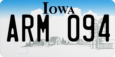 IA license plate ARM094