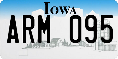 IA license plate ARM095