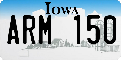 IA license plate ARM150