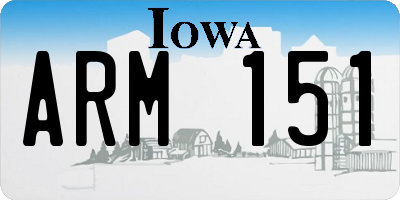 IA license plate ARM151