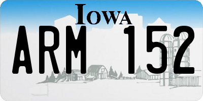 IA license plate ARM152