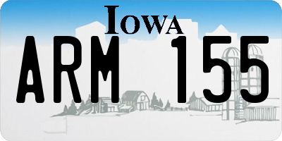IA license plate ARM155