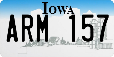 IA license plate ARM157