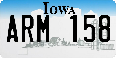 IA license plate ARM158