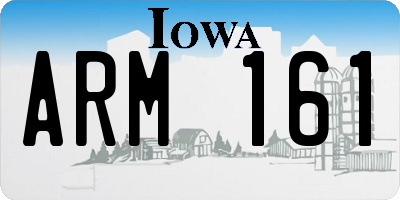 IA license plate ARM161