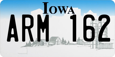 IA license plate ARM162