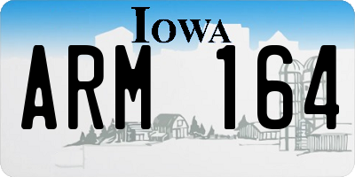 IA license plate ARM164